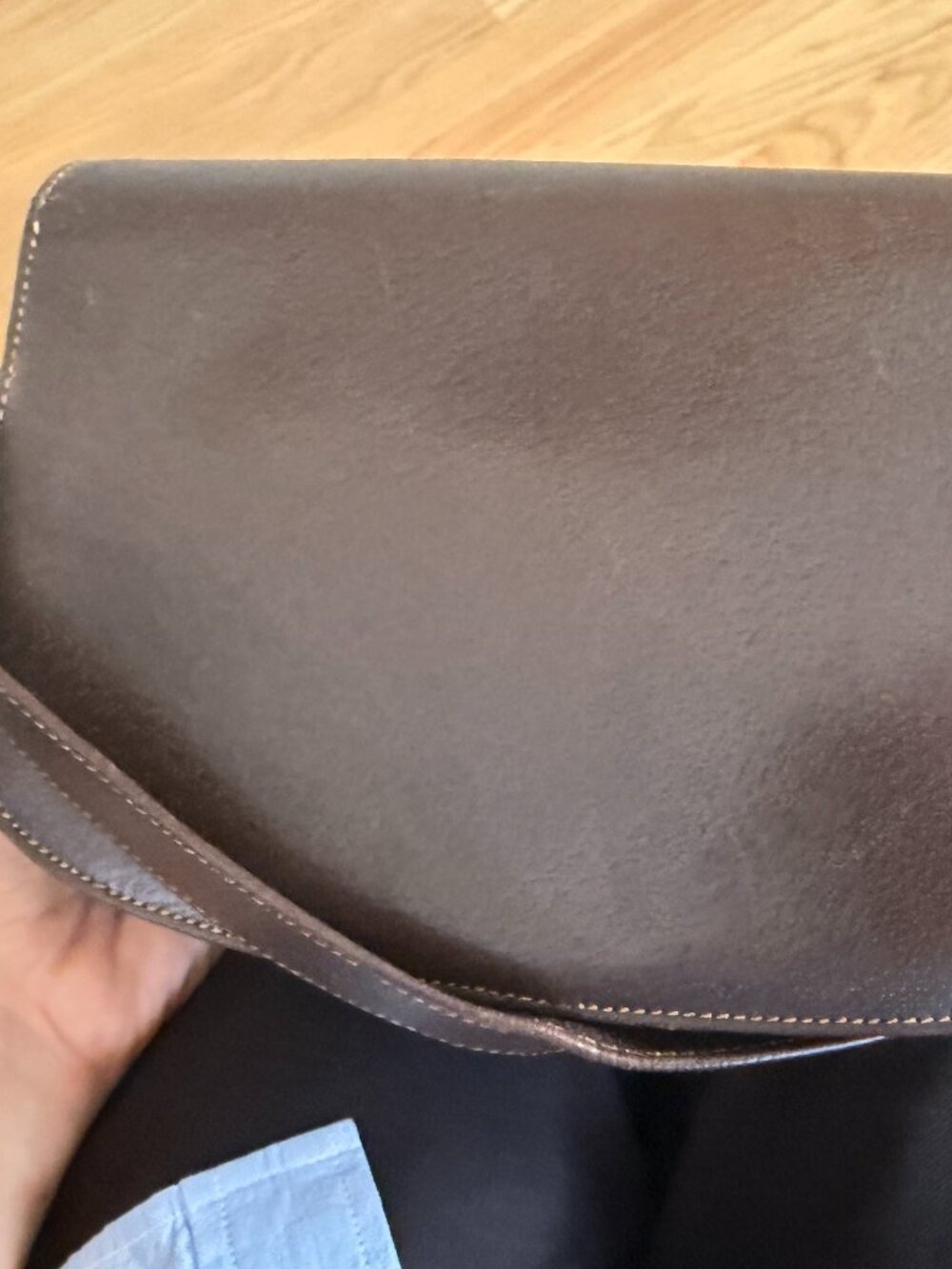 Vintage Gucci Horsebit Flap Shoulder Bag, Chocolate Brown Leather, Suede Lined - Picture 7 of 13